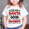 Dear Santa I really did try to be a good but I take after my grandpa - Grumpy old man, Christmas gift for grandpa