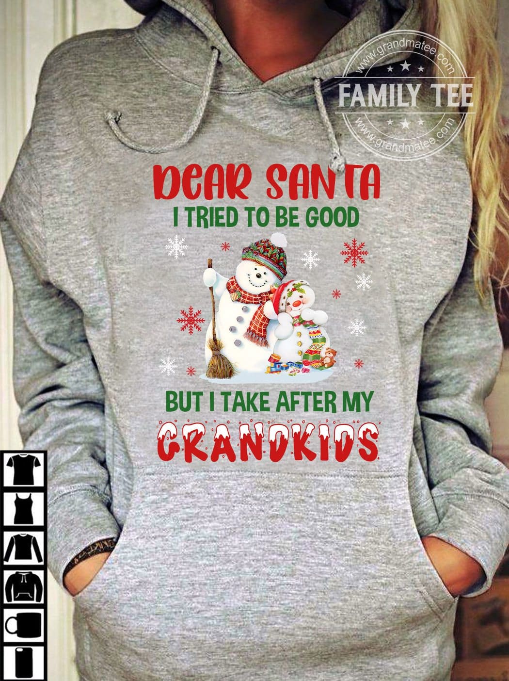 Dear Santa I tried to be good but I take after my grandkids - Santa Claus naughty list, Christmas gift for family