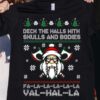 Deck the halls with skulls and bodies - Viking Santa Claus, Christmas ugly sweater