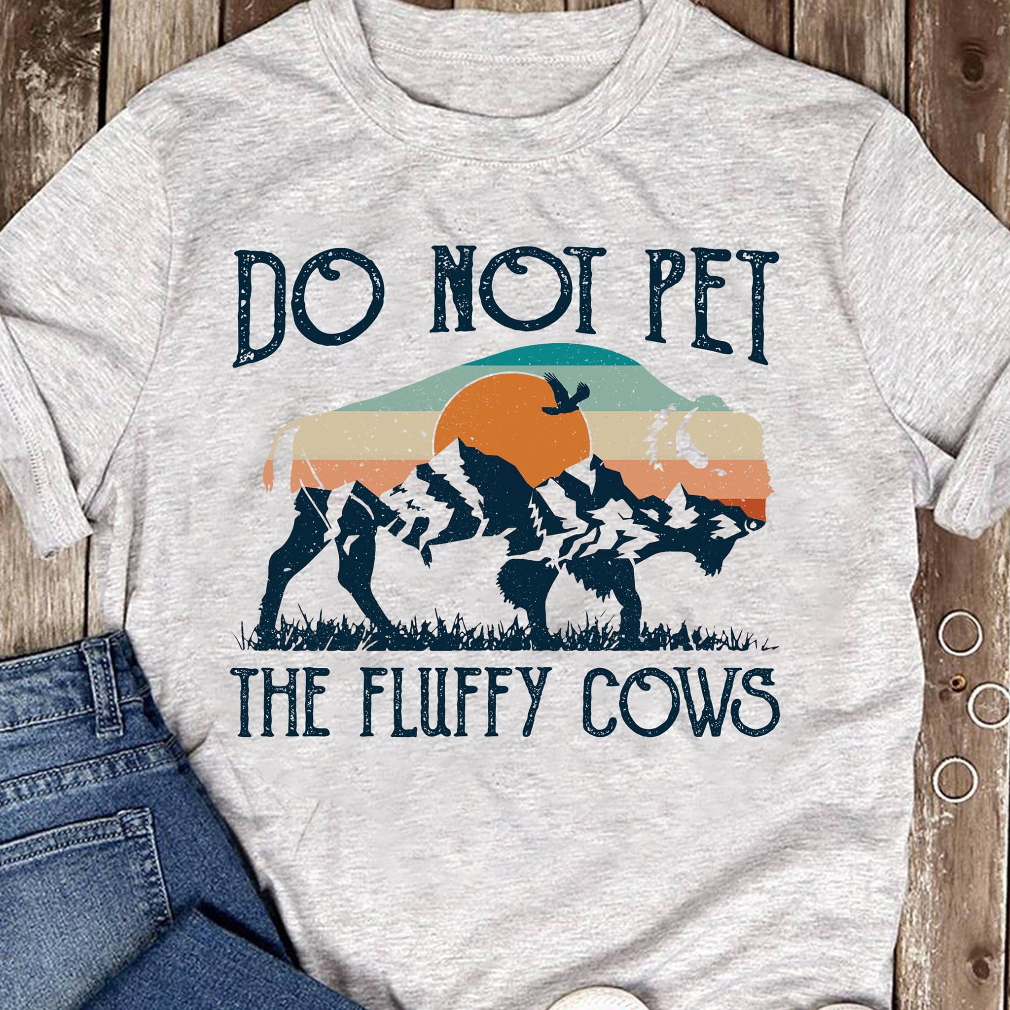 Do not pet, the fluffy cows - Mountain and cows