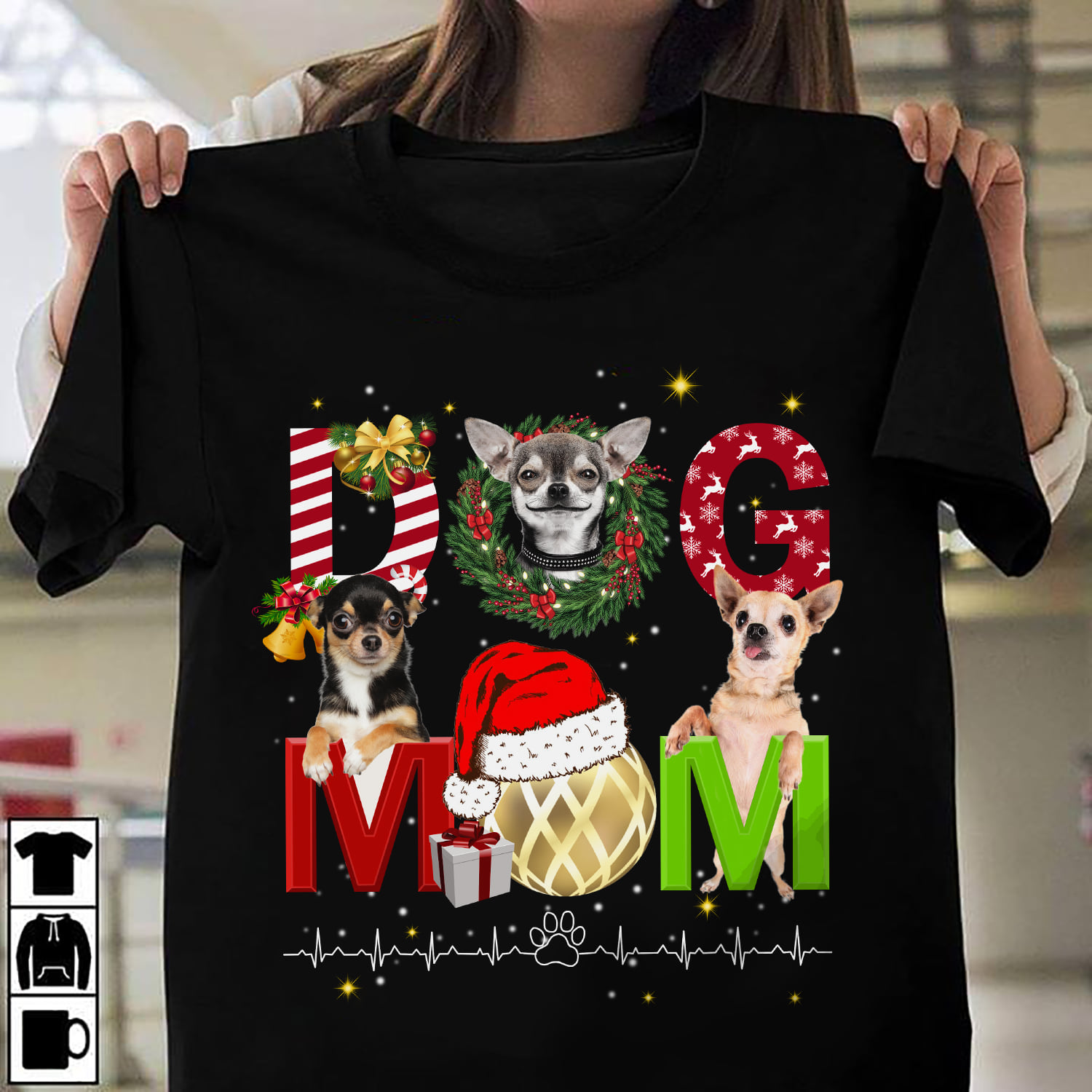 Dog mom - Christmas dog mom, Chihuahua dog lover