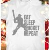 Eat sleep cricket repear - Life of cricket player, gift for cricket player