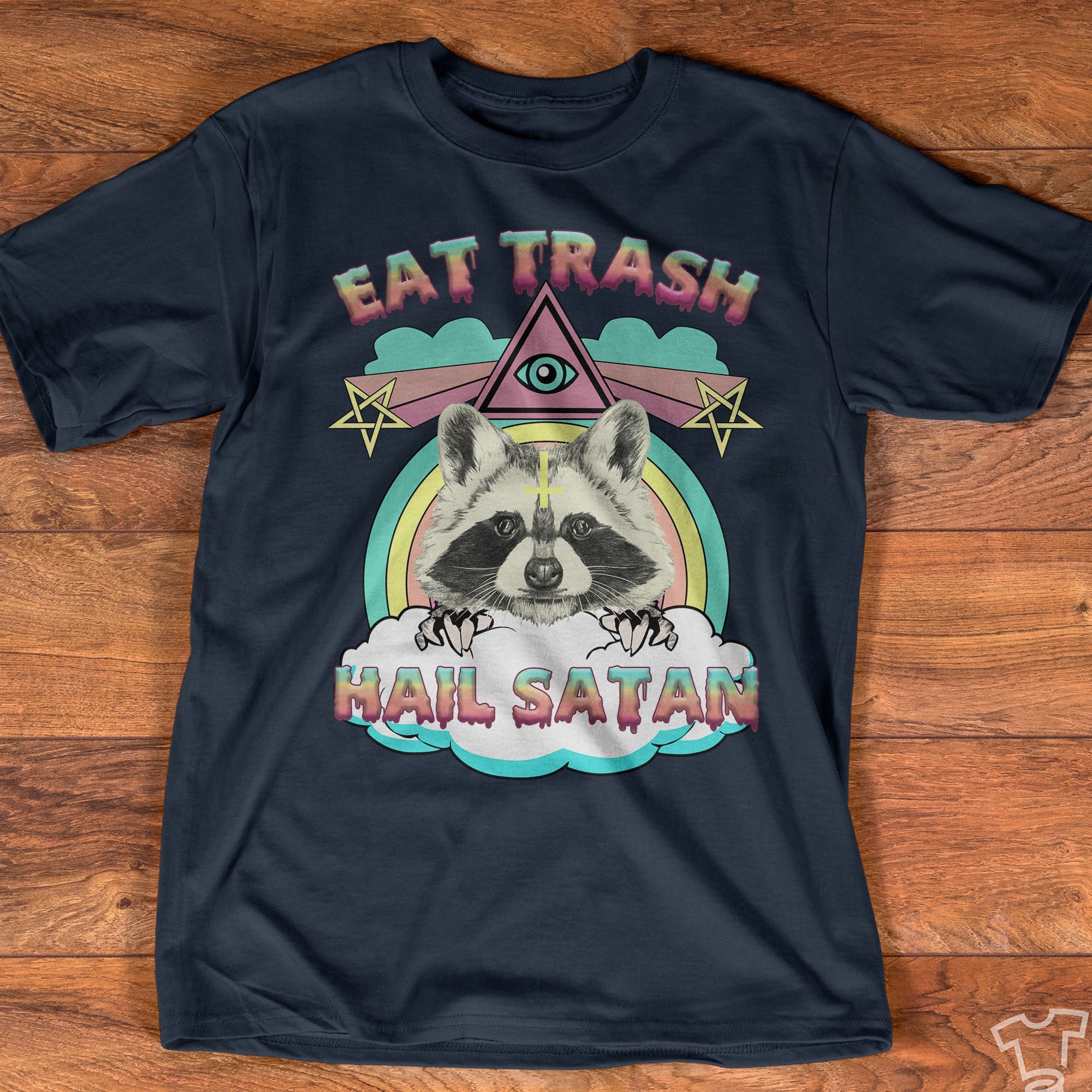 Eat trash, Hail Satan - Racoon and Satan, eat trash racoon