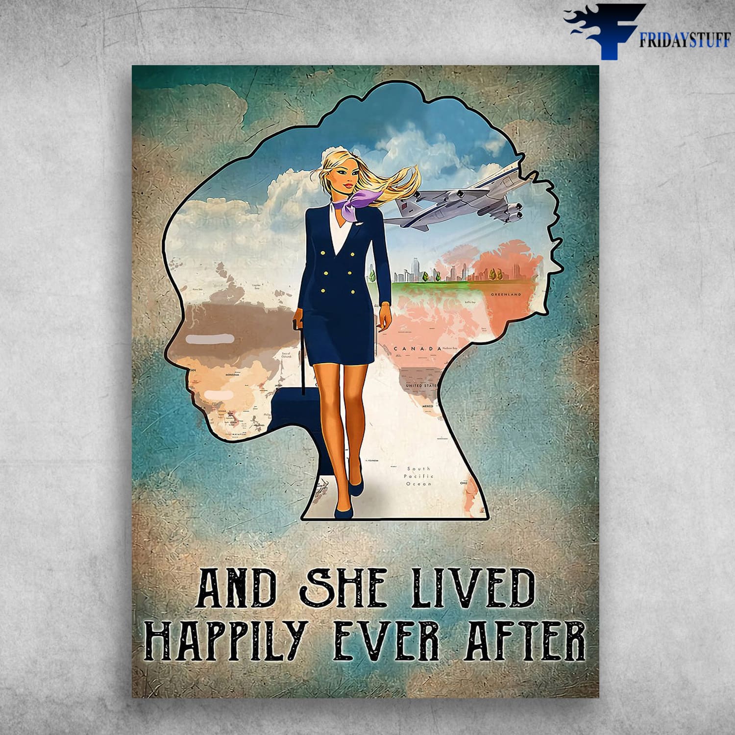 Flight Attendant, Flight Attendant Poster, And She Lived, Happily Ever After