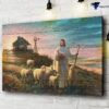 God And Lamb, Farm Sheep, Herdsman Poster, Jesus Lover