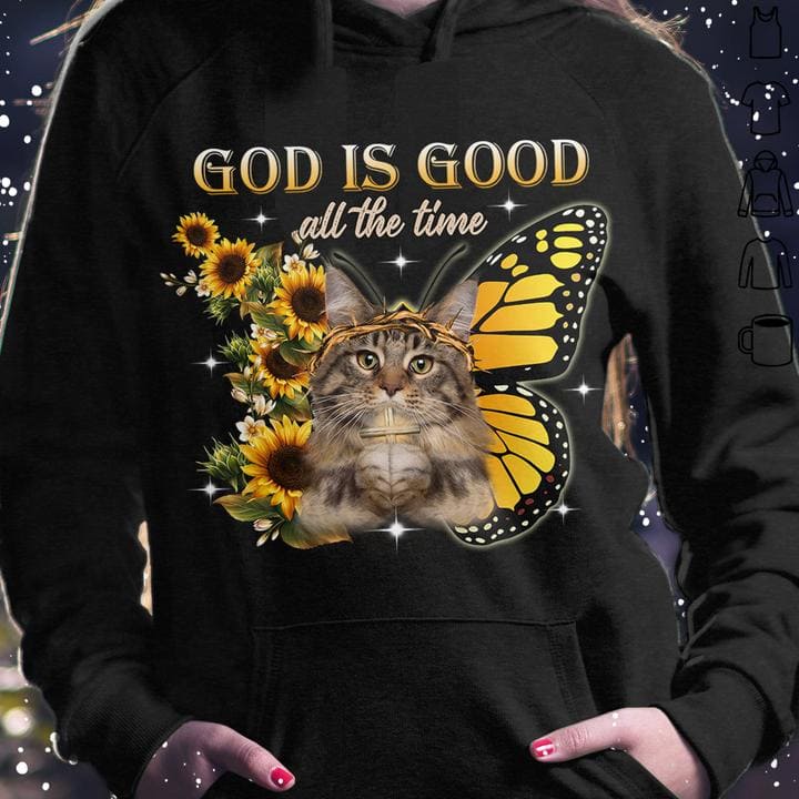 God is good all the time - Gorgeous cat, cat with butterfly wings
