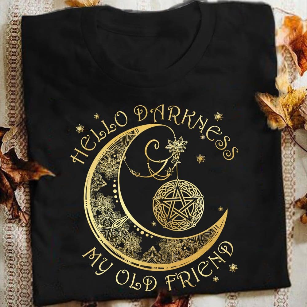 Hello Darkness my old friend - The moon graphic T-shirt