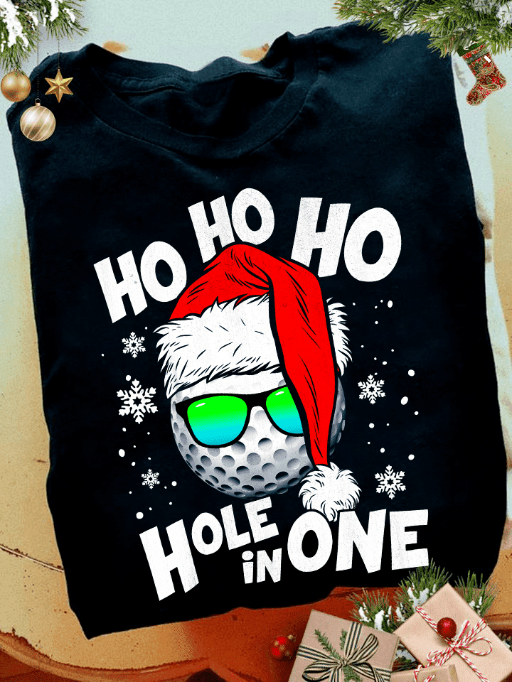 Hohoho Hole in one - Santa Claus hat, Christmas gift for golfer