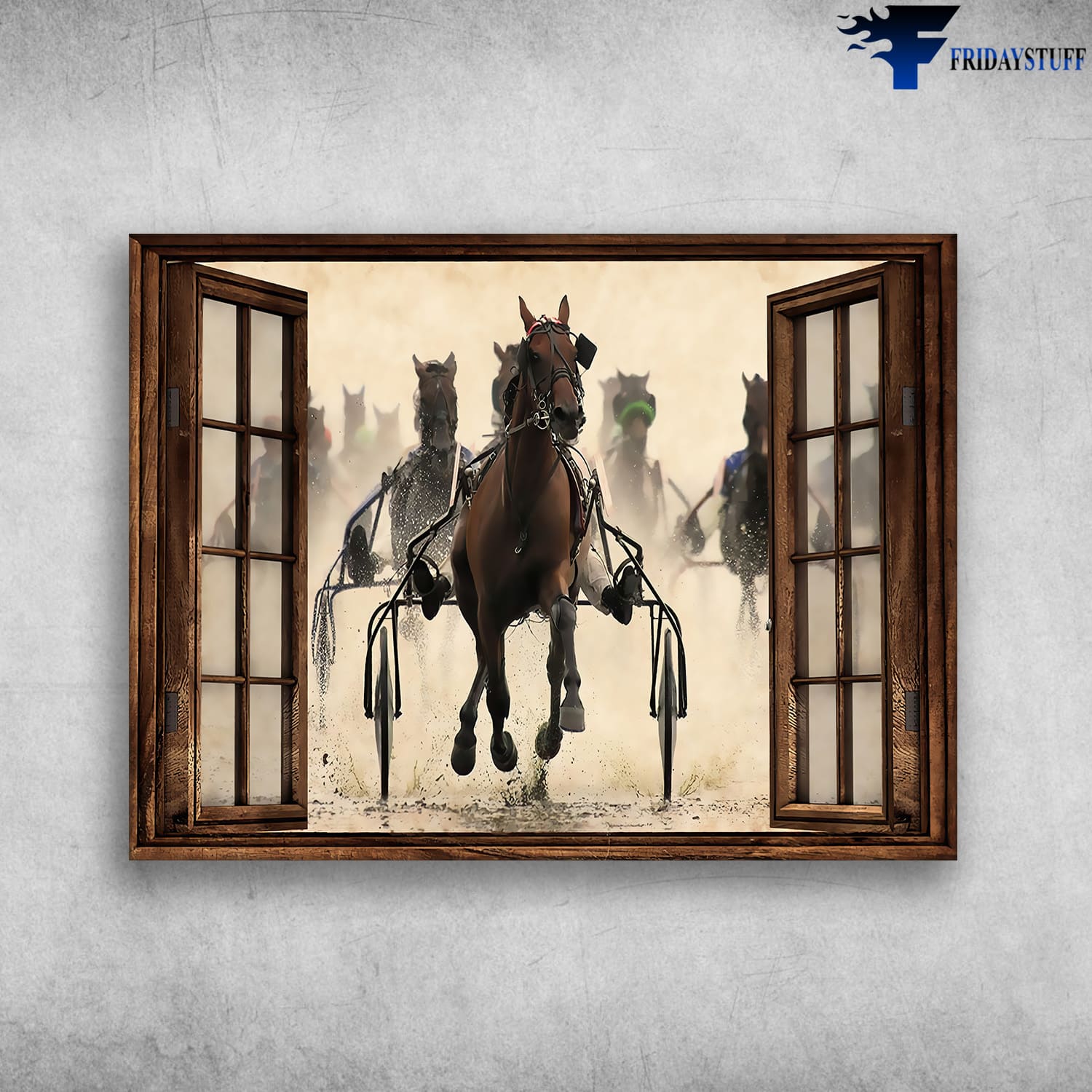 Horse Wagon, Horse Poster, Window Horse Poster