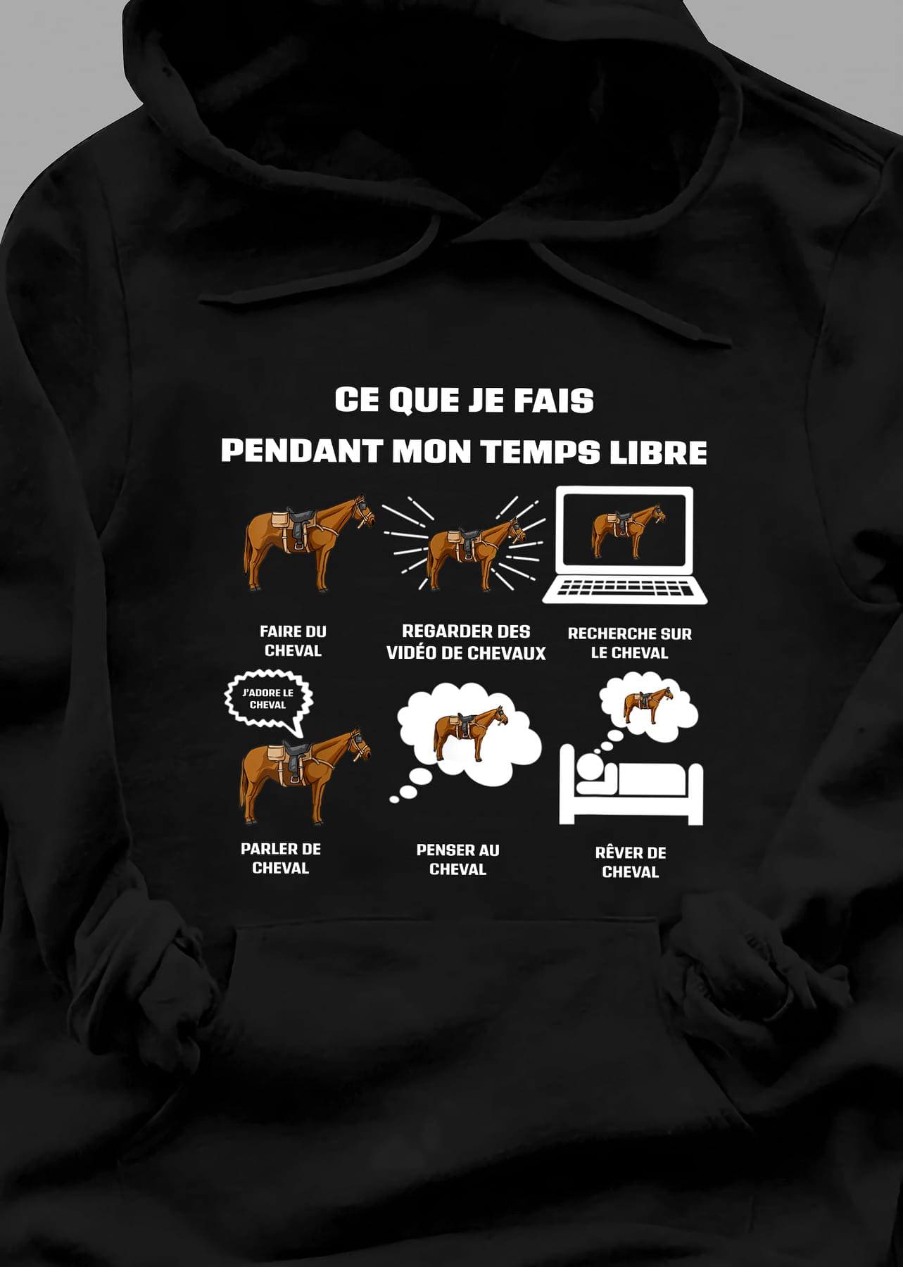 Horse graphic T-shirt - Riding horse, research horse, talk about horse