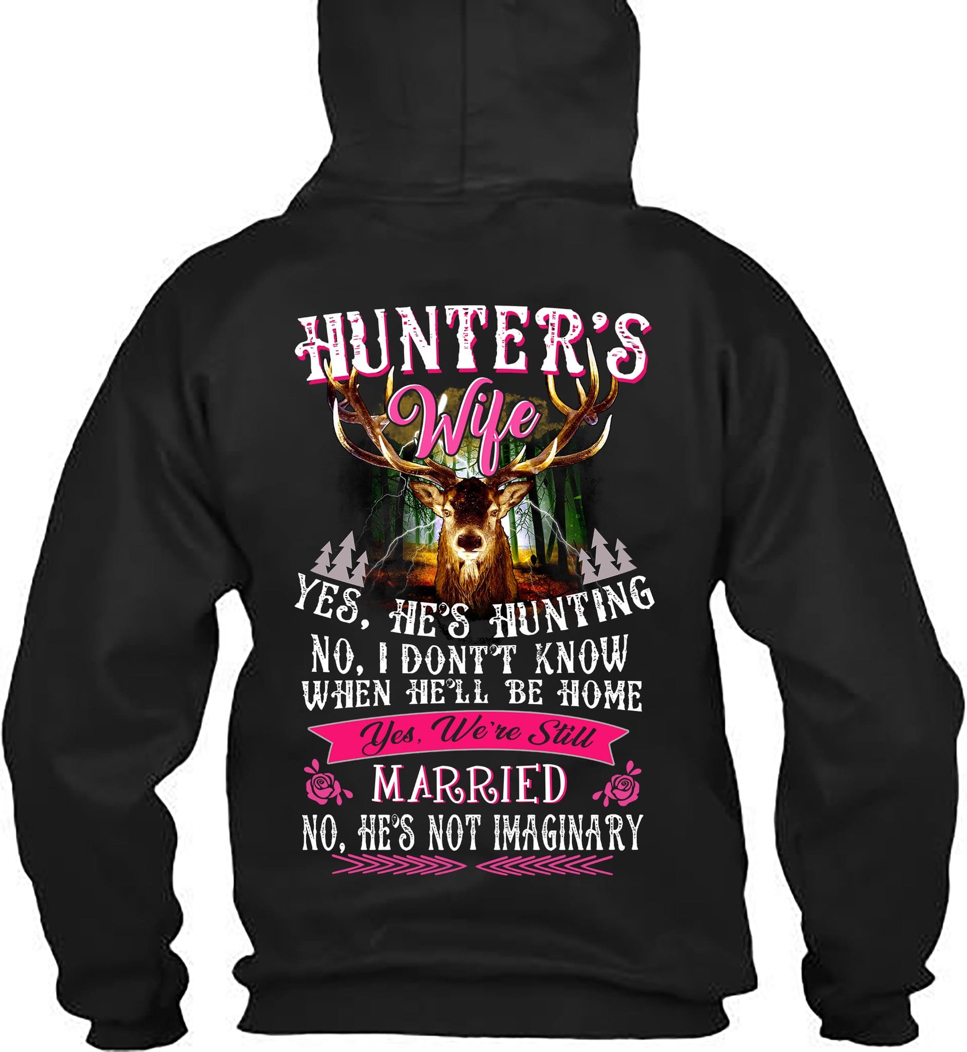 Hunter's wife - Deer hunter T-shirt, married deer hunter, husband and wife