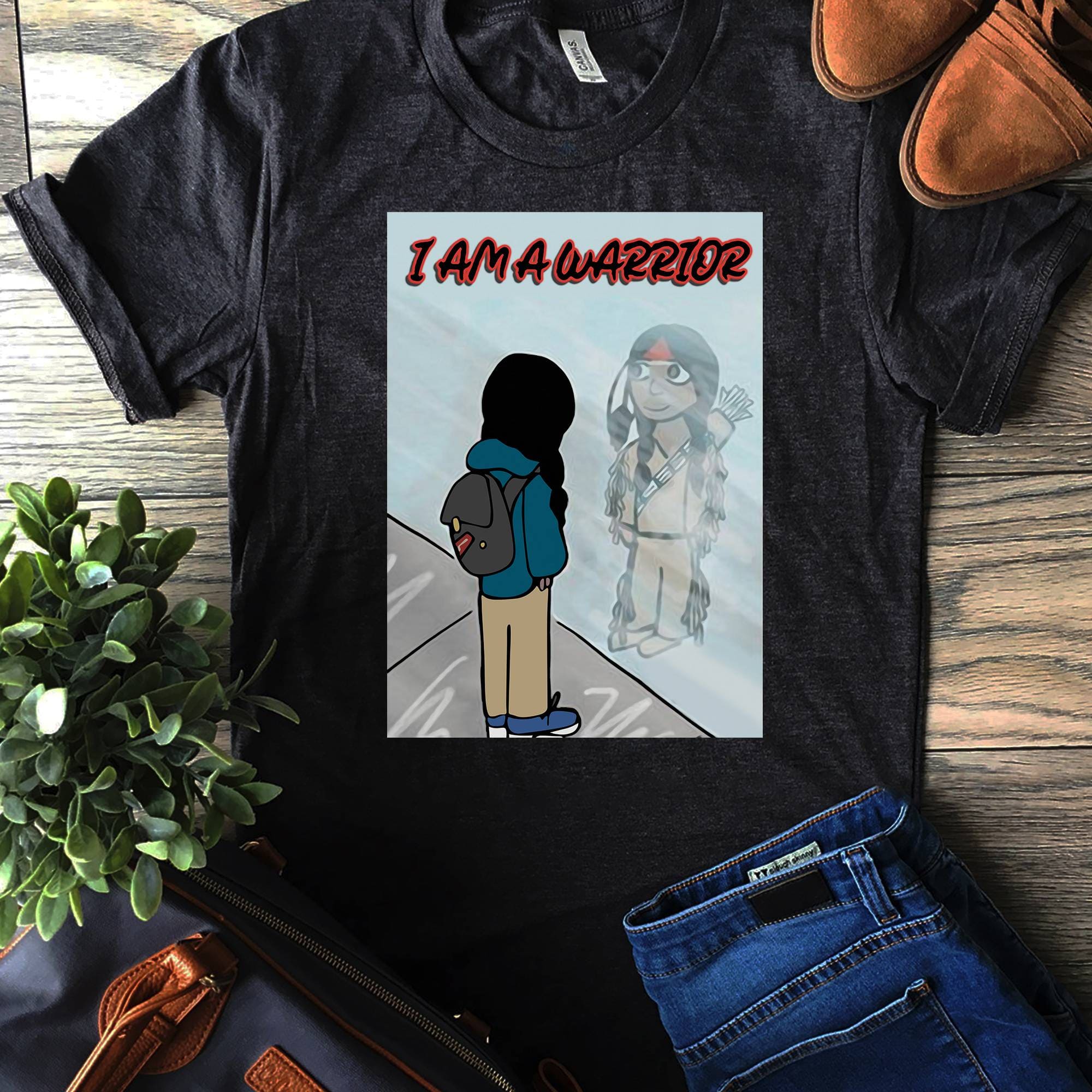 I am a warrior - Indigenous native girl, Native American T-shirt, Native American warrior