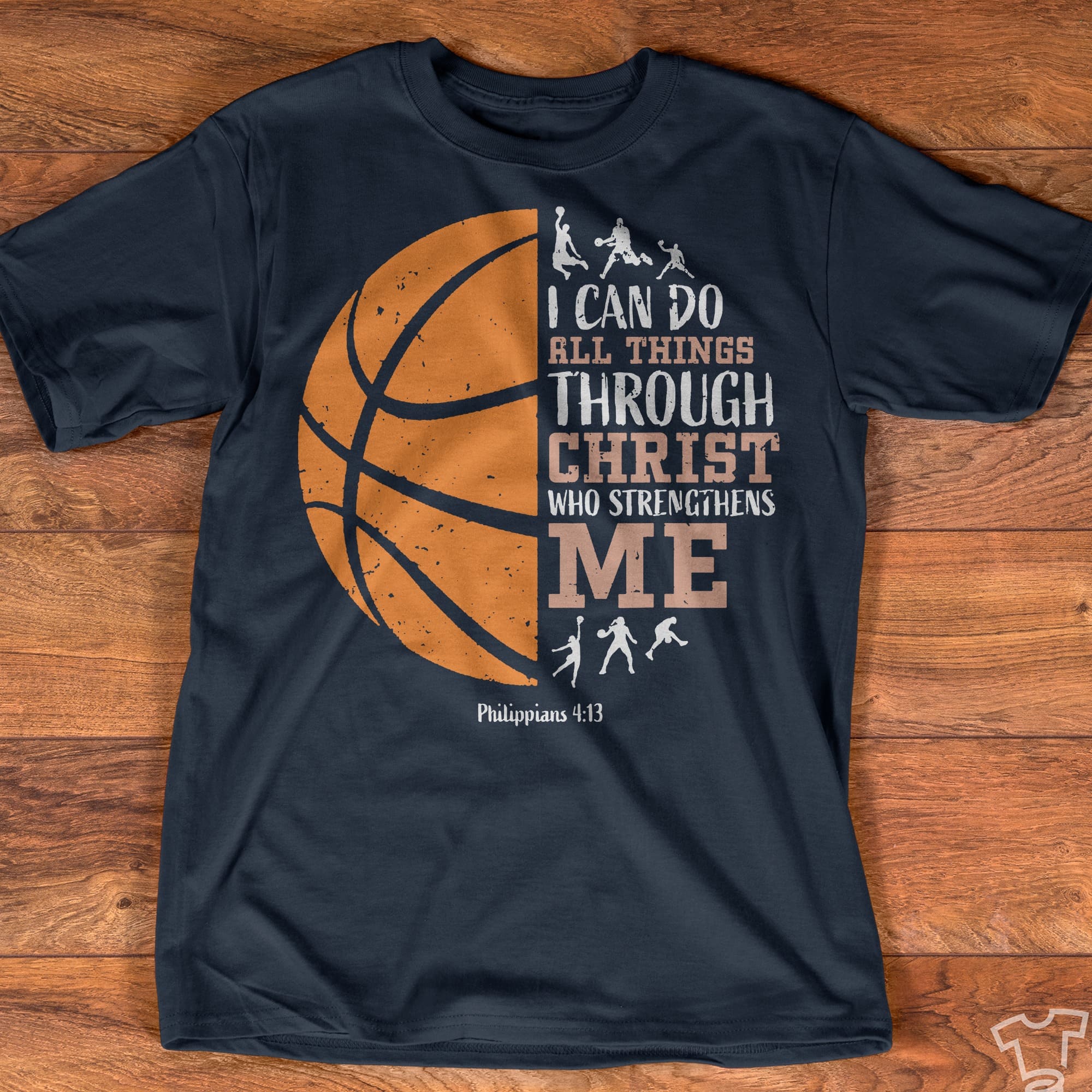 I can do all things through Christ - God strengthens me, Basketball player T-shirt