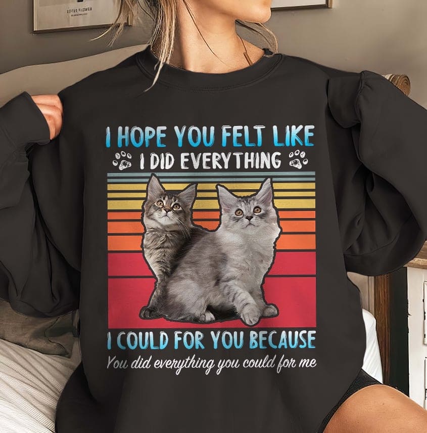 I hope you felt like I did everything I could for you - Gift for cat lover, Norwegian forest kitty cat