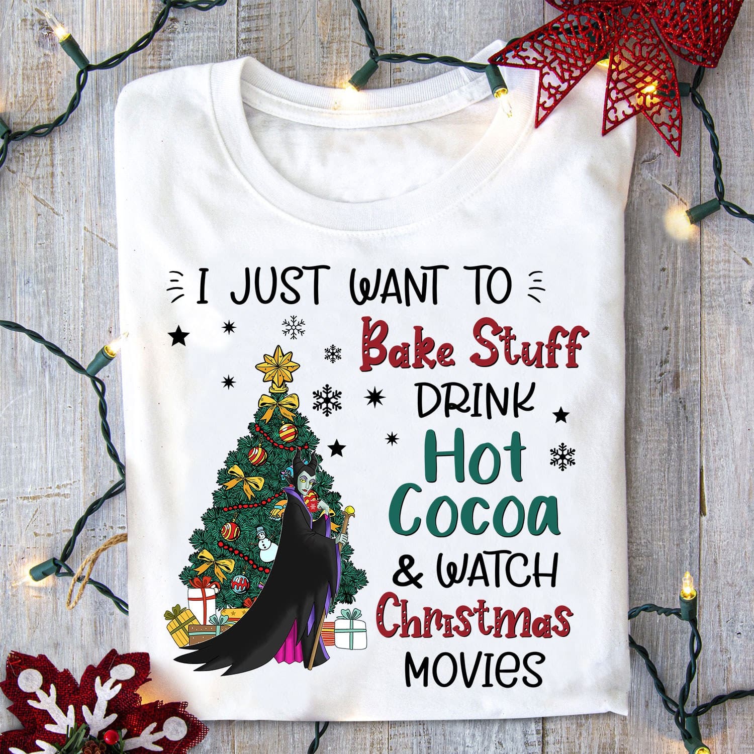 I just want to bake stuff, drink hot cocoa, watch Christmas movie - Gift for little Christmas