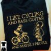 I like cycling and bass guitar and maybe 3 people - Woman riding bicycle, gift for bikers