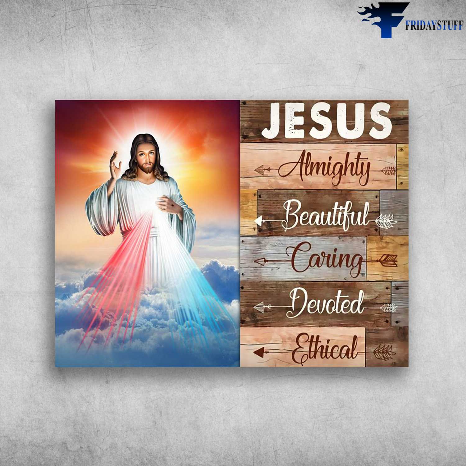 Jesus Poster, Jesus Almighty, Beautiful, Caring, Devoted, Ethical