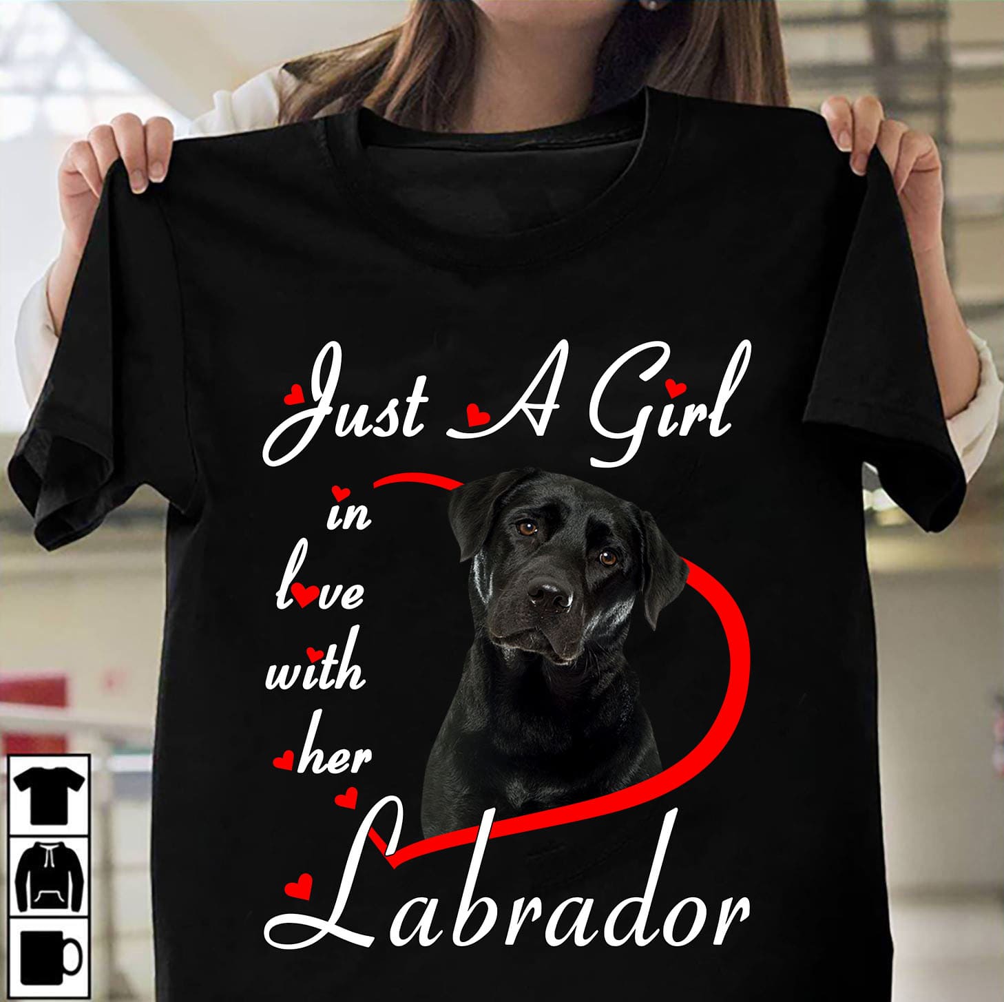 Just a girl in love with her Labrador - Black labrador dog, girl loves dogs