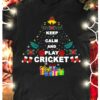 Keep calm and play cricket - Cricket player gift, Christmas cricket tree