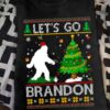 Let's go Brandon - Christmas ugly sweater, T-shirt for Christmas, Bigfoot wearing Santa hat