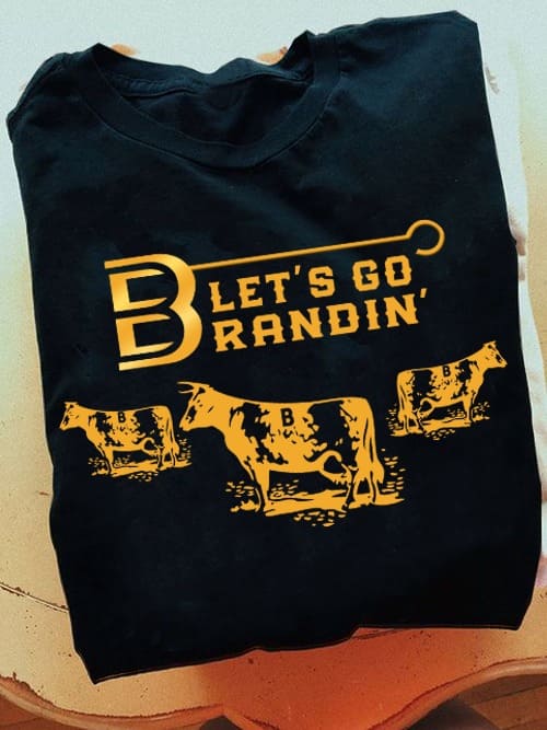 Let's go brandin - Let's go brandon, Cow graphic T-shirt, fvck Joe Biden T-shirt