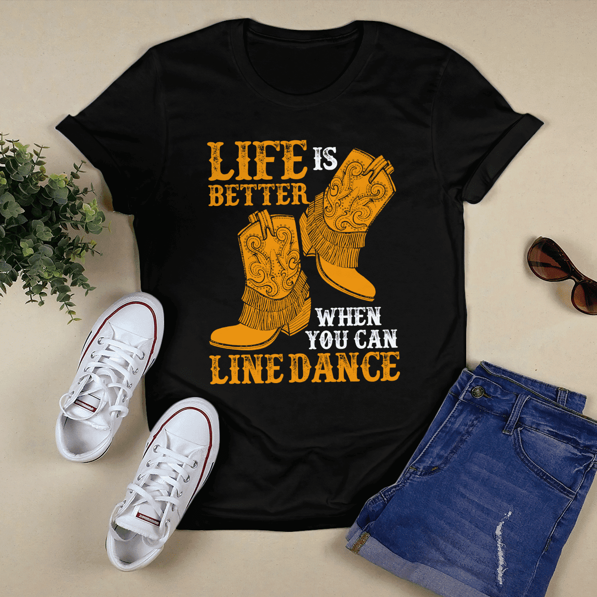 Life is better when you can linedance - Linedancing shoes, gift for linedancing people