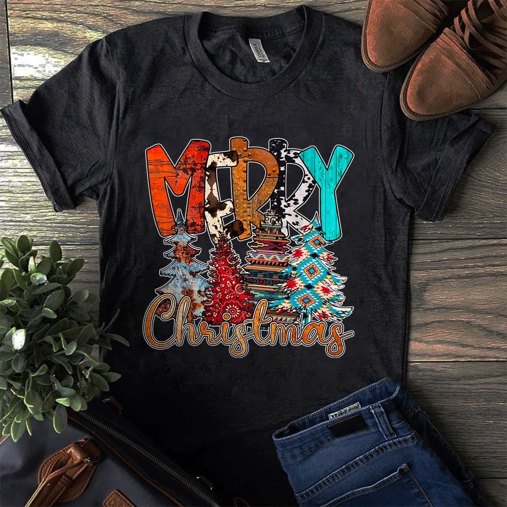Mery Christmas T-shirt - Christmas ugly sweater, beautiful christmas tree