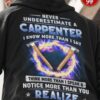 Never underestimate a carpenter I know more than I say - Carpenter tool graphic, gift for carpenter