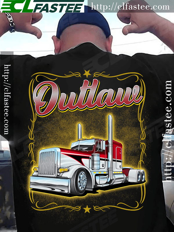 Outlaw truck - Giant red truck, T-shirt for truck driver