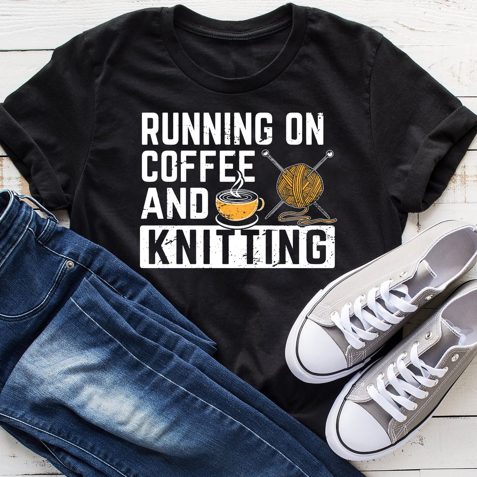 Running on coffee and knitting - Love knitting yarn