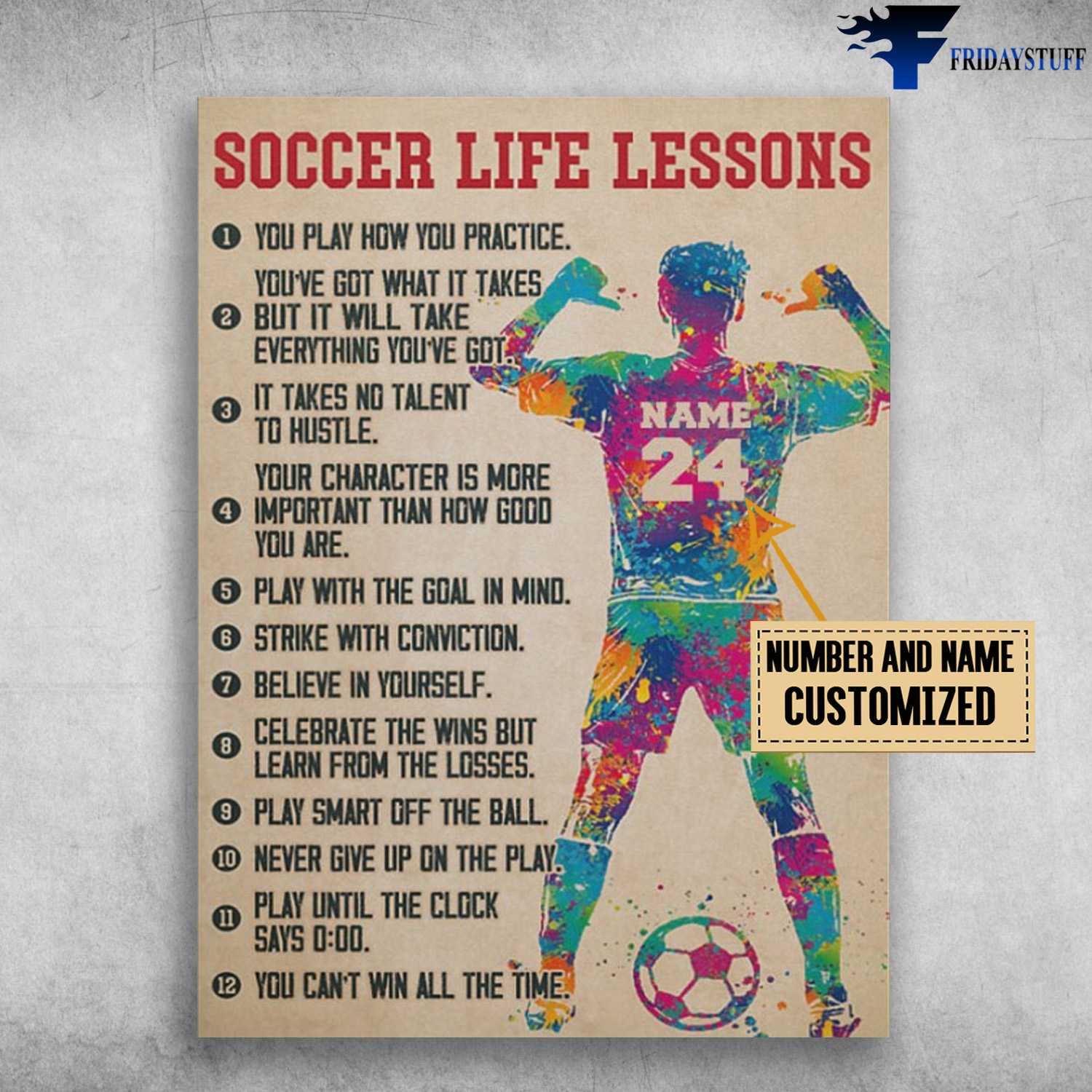 Soccer Lover, Soccer Player, Soccer Life Lessons, You Play How You Practice, You've Got It Will Take Everything You've Got, It Takes No Talent To Hustle, Your Character Is More, Important Than How Good You Are