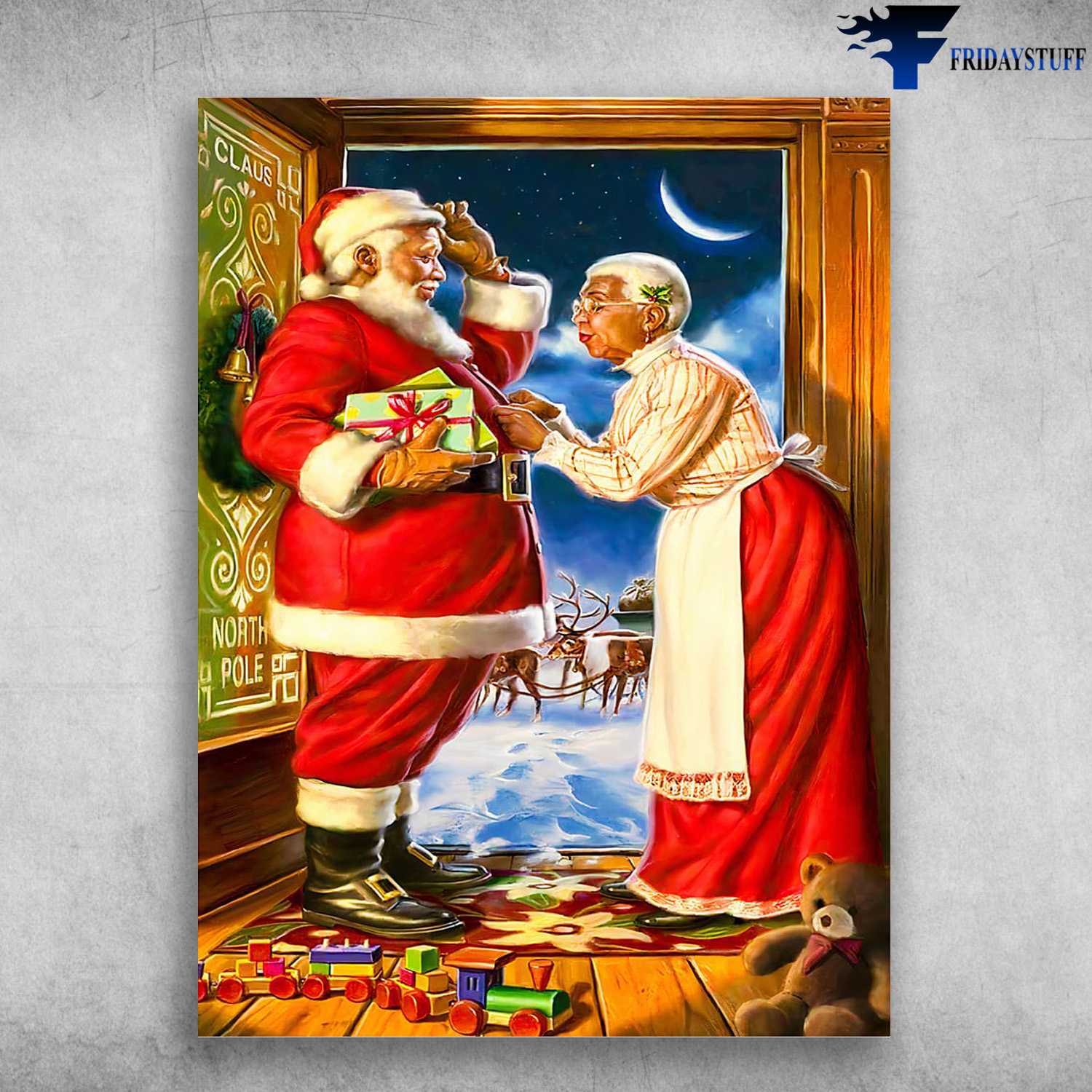 Santa Claus, Christmas Poster, Christmas Decor