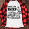 Sheep lady surrouned by sheep - Lady herdman, gift for sheep raiser