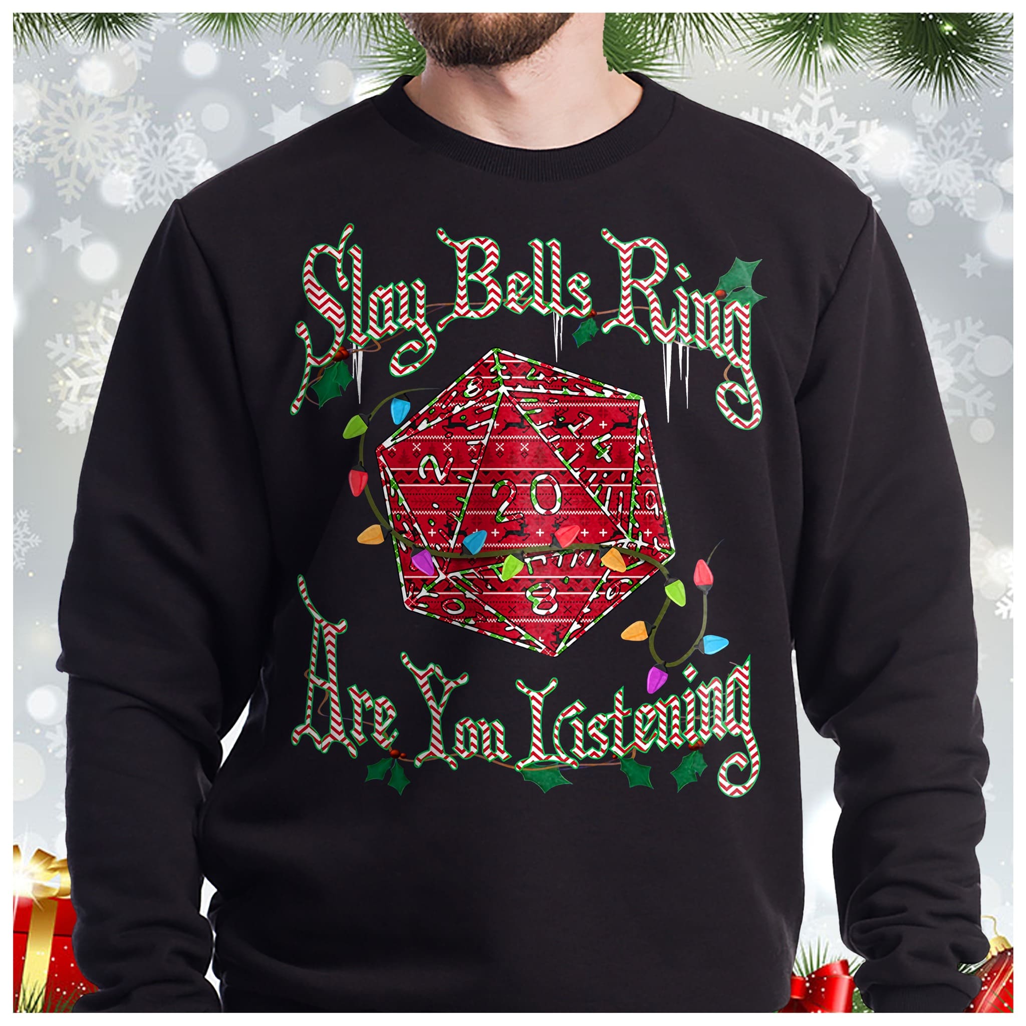 Slay bells ring, are you lastening - Dungeons and Dragons, Christmas day dices