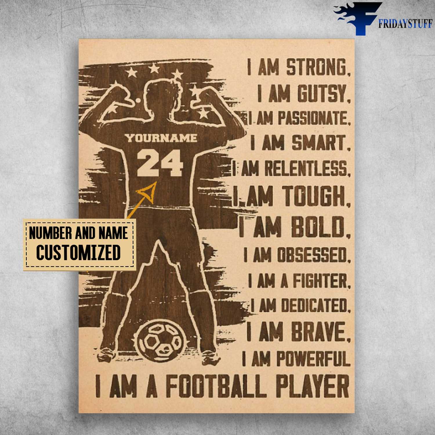 Soccer Player, Soccer Poster, I Am Strong, I Am Gutsy, I Am Passionate, I Am Smart, I Am Relentless