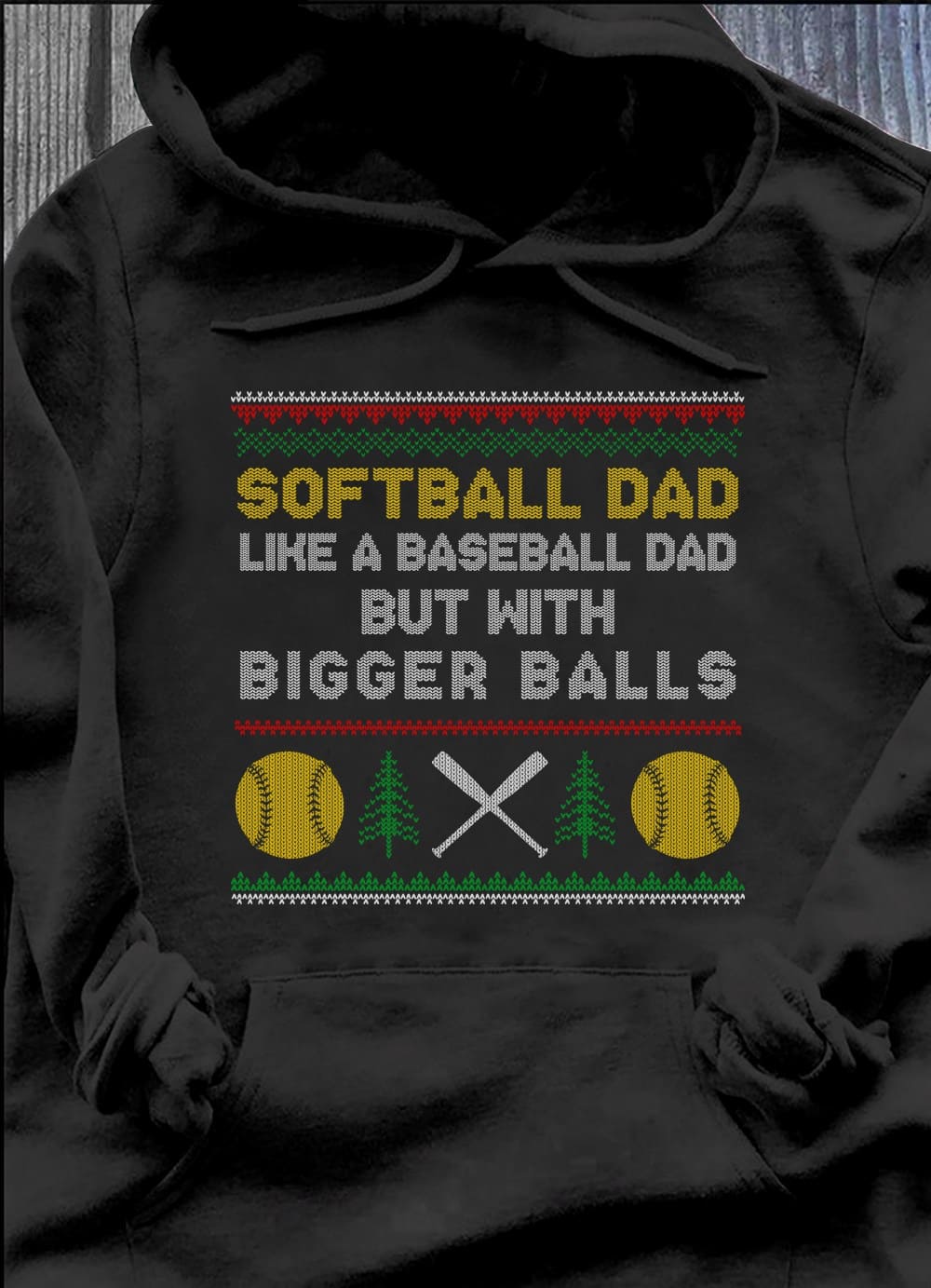 Softball dad like a baseball dad but with bigger balls - T-shirt for softball player, father's day gift