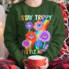 Stay trippy, little hippie - Hippie lifestyle, Eye flowers image T-shirt