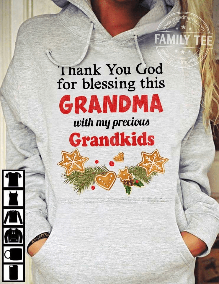 Thank you God for blessing this grandma with my precious grandkids - Grandma and grandkids, Christmas gift for grandma