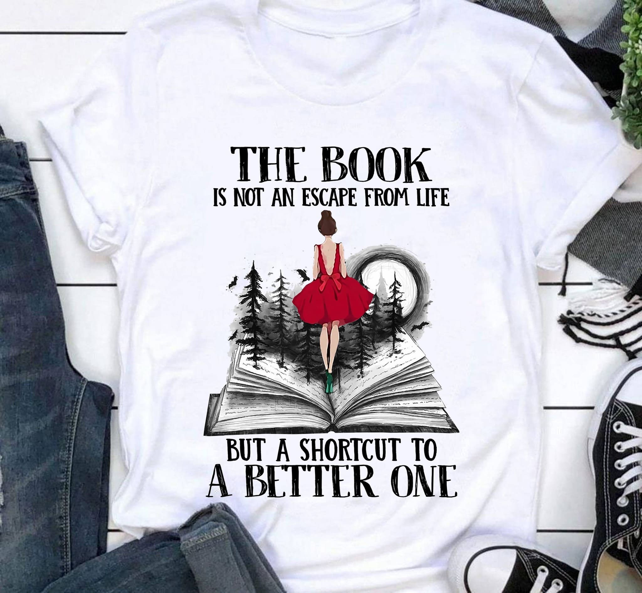 The book is not an escape from life but a shortcut to a better one - Girl loves book