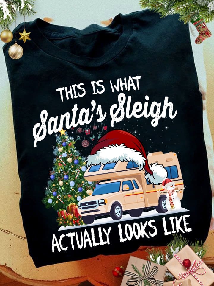 This is what Santa's sleigh actually looks like - Camping car Santa hat, Christmas day gift