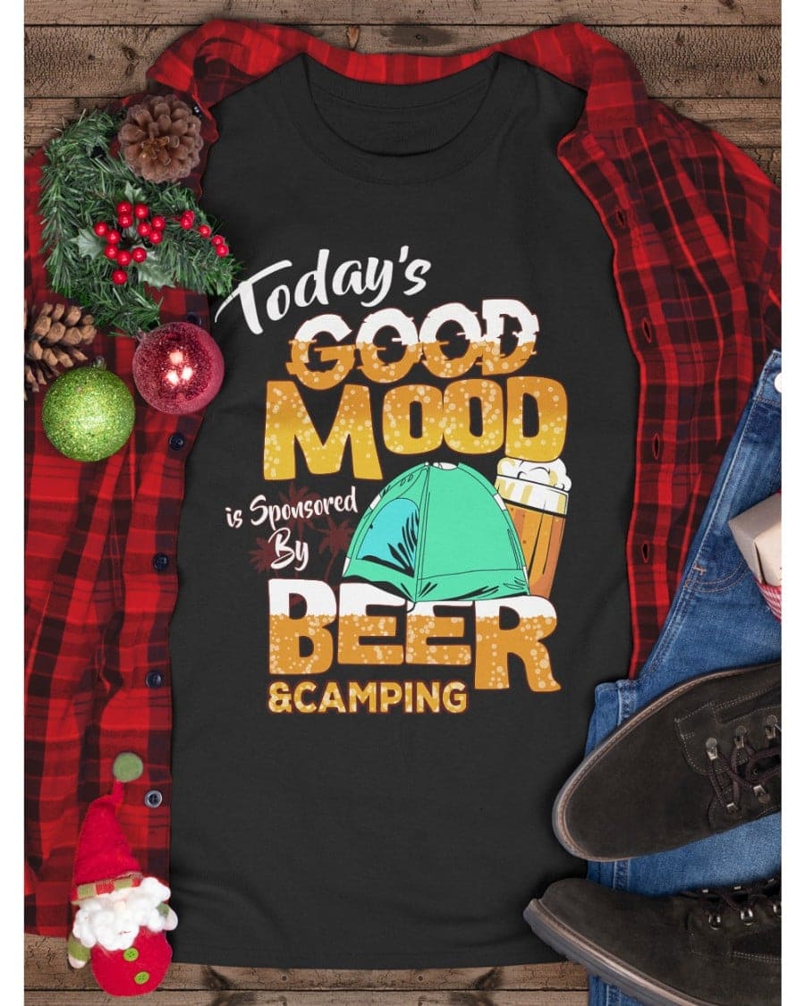 Today's good mood is sponsored by beer and camping - Camping tent and beer