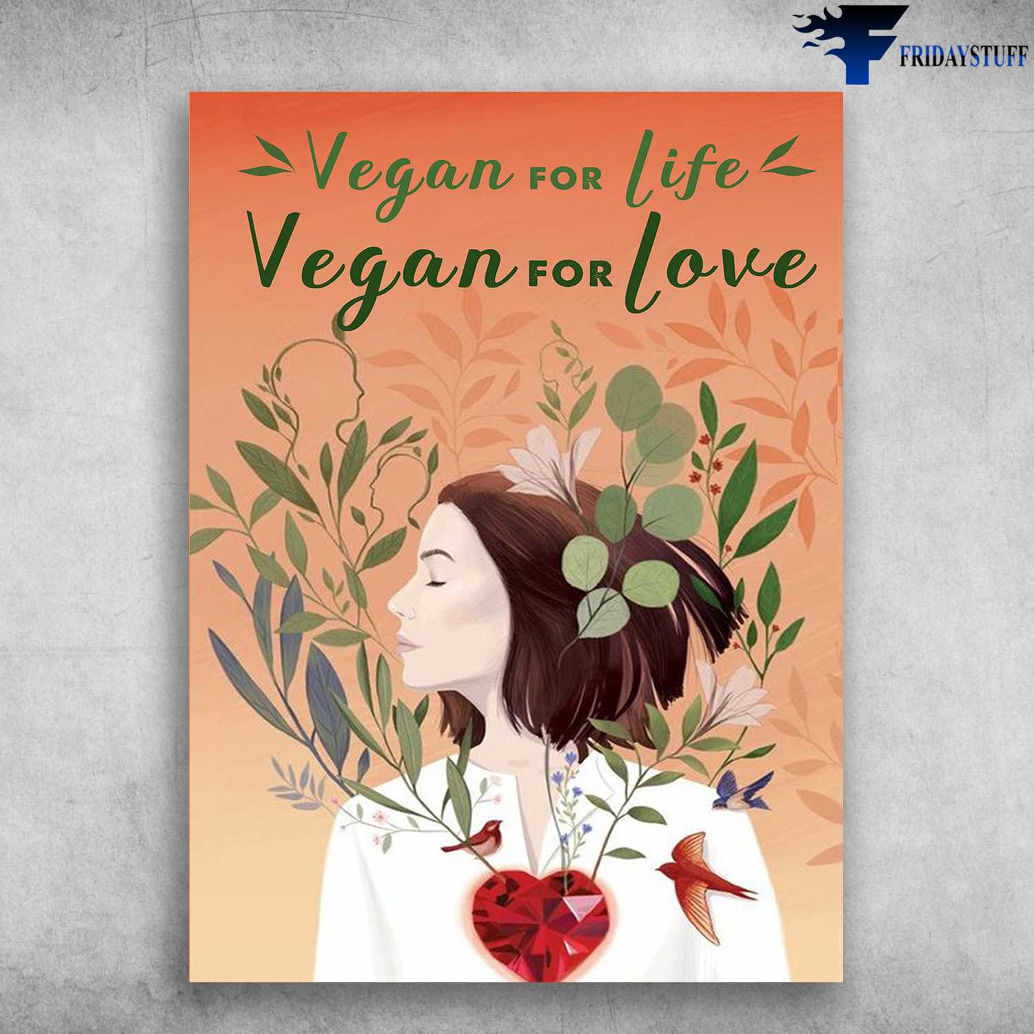 Vegetarian Poster, Vegetarian Girl, Vegan For Life, Vegan For Love