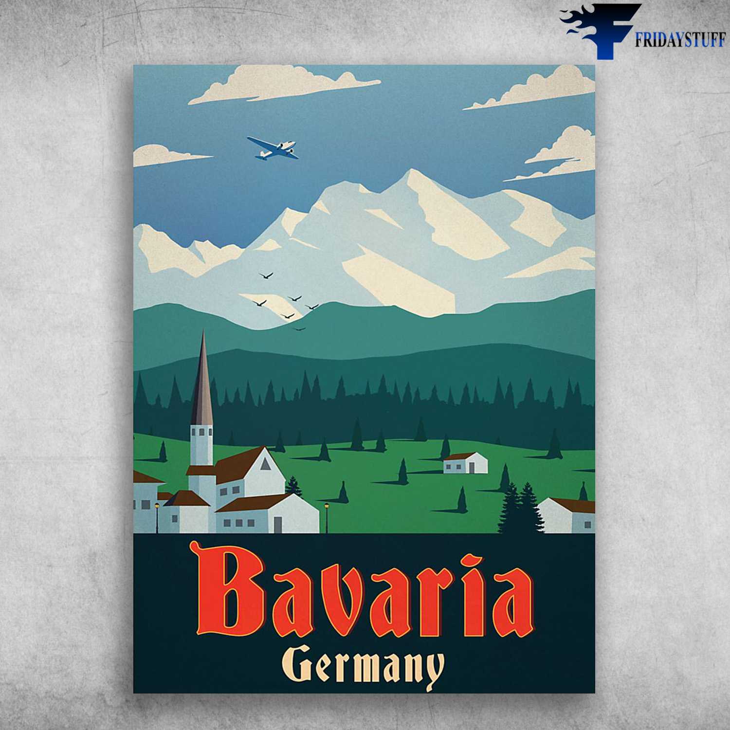 Wall Art Poster, Germany Poster, Bavaria Germany