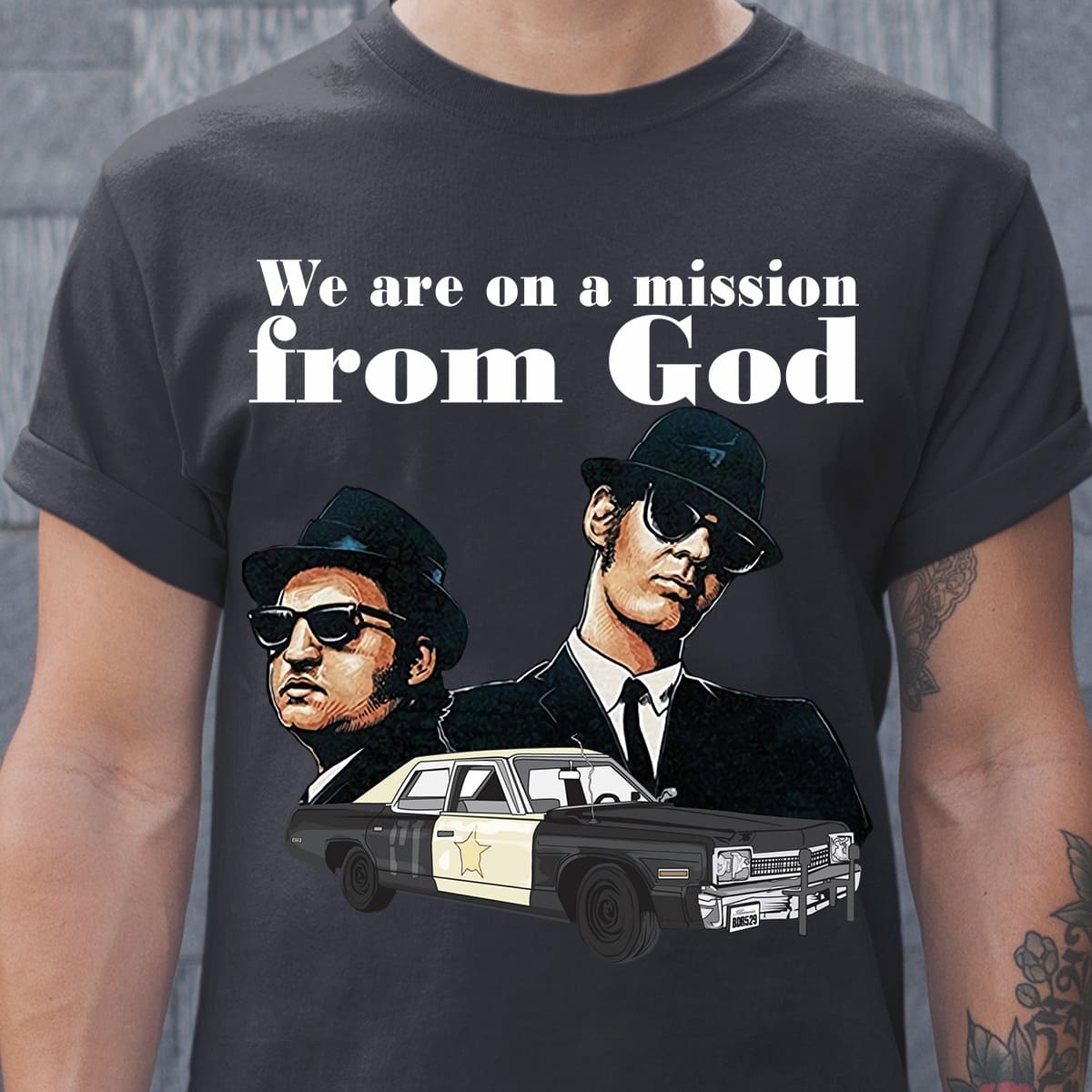 We are on a mission from God - Police vehicle graphic T-shirt, gift for police