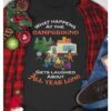 What happens at the campground, gets laughed about all year long - Camping with friends, Camping partners T-shirt
