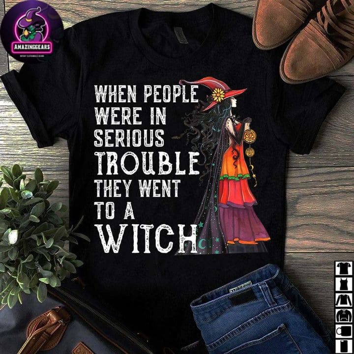 When people were in serious trouble they went to a witch - Beautiful witch, gift for Halloween