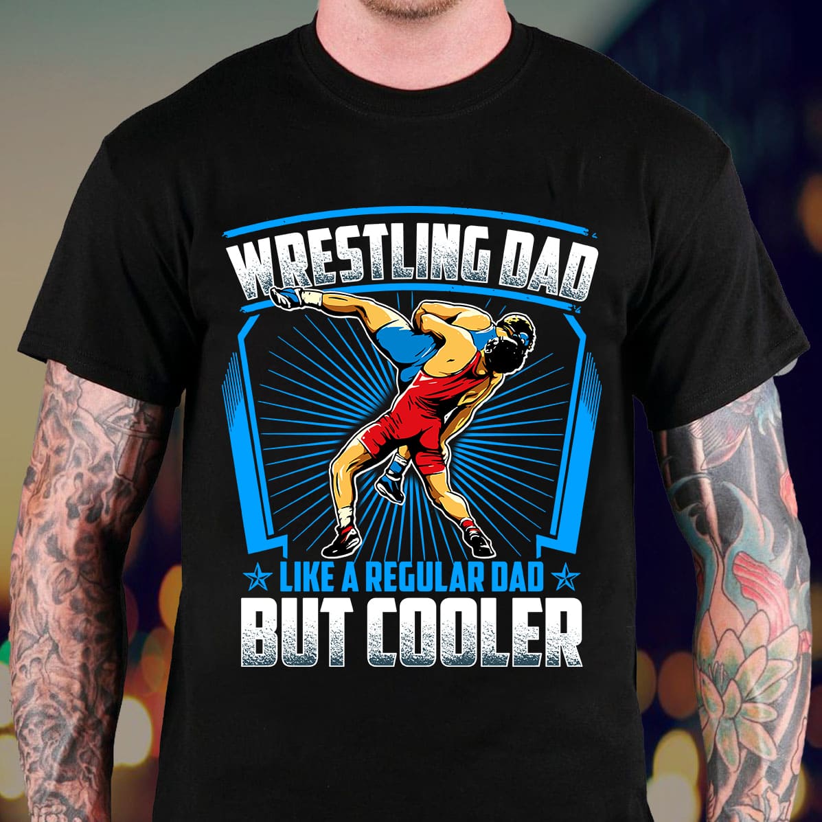 Wrestling dad like a regular dad but cooler - Gift for father's day, wrestling training