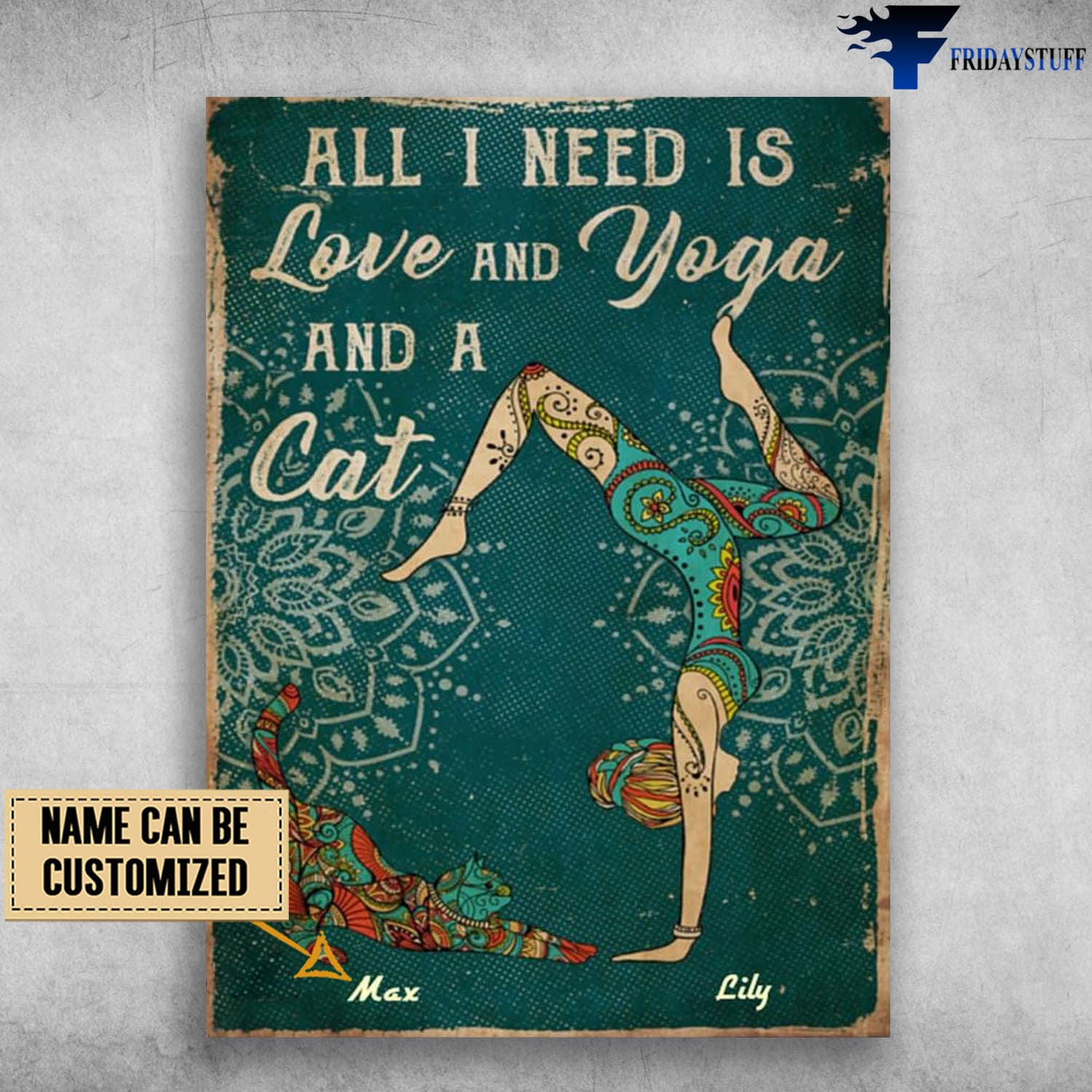 Yoga Girl, Yoga With Cat, All I Need Is Love, And Yoga And A Cat