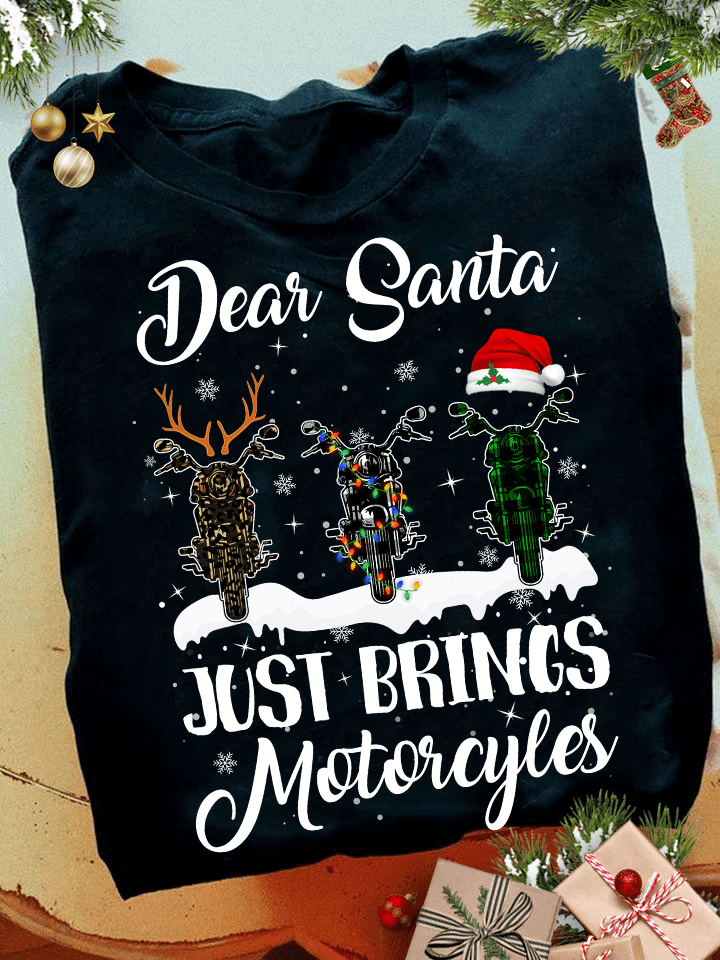 Dear Santa just brings motorcycles - Christmas gift for bikers, Christmas ugly sweater