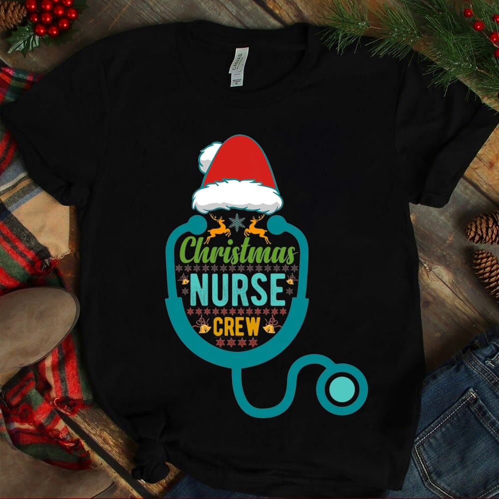 Nurse Santa Hat Ugly Christmas Sweater - Christmas nurse crew